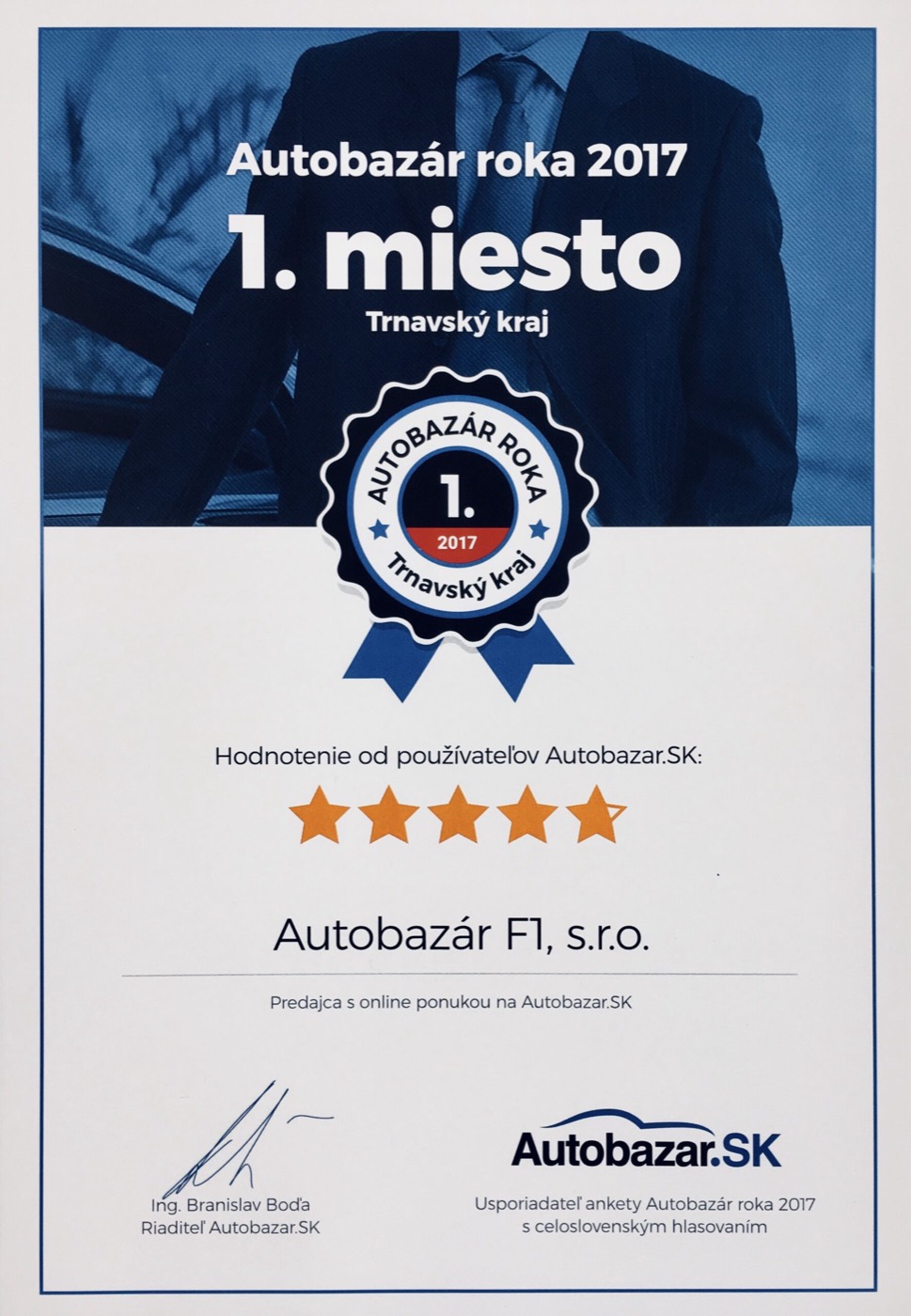 Dealership of the Year award 2017 – award