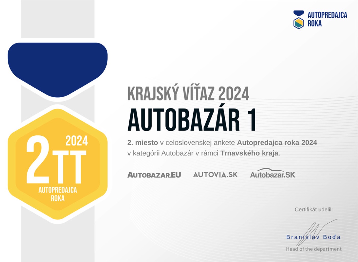 Dealership of the Year award 2024 – 2nd place